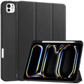 Premium Quality Tri-fold PU Leather Case with Pencil Holder for iPad Pro 11 (M4/M5)  [Black] - Black