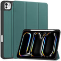 Premium Quality Tri-fold PU Leather Case with Pencil Holder for iPad Pro 11  (M4/M5)  [Teal] - Teal