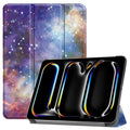 Premium Quality Tri-fold PU Leather Case for iPad Pro 13 (M4 2024, M5 2025) [Galaxy] - Galaxy