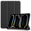 Premium Quality Tri-fold PU Leather Case for iPad Pro 13 (M4 2024, M5 2025) [Black] - Black