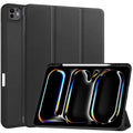 Premium Quality Tri-fold PU Leather Case with Pencil Holder for iPad Pro 13 (M4/M5)  [Black] - Black