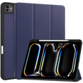 Premium Quality Tri-fold PU Leather Case with Pencil Holder for iPad Pro 13 (M4/M5)  [Navy] - Navy