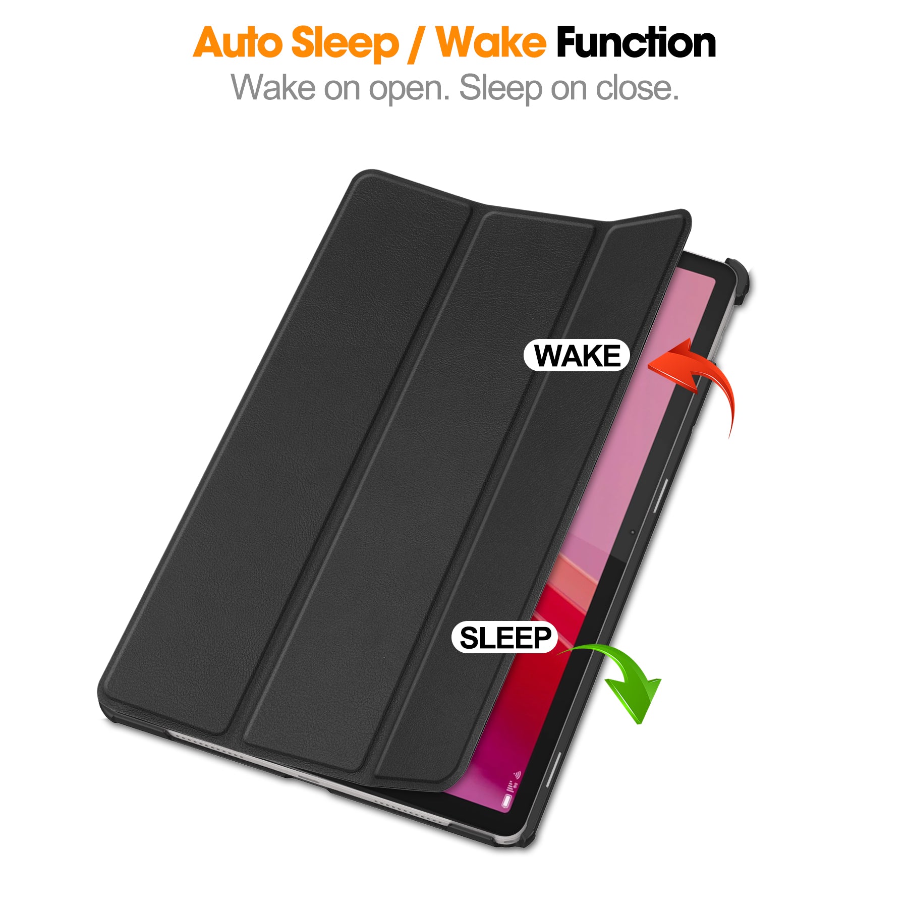 Lenovo Tab M11 TB330 Tri-Fold PU Case [Black]