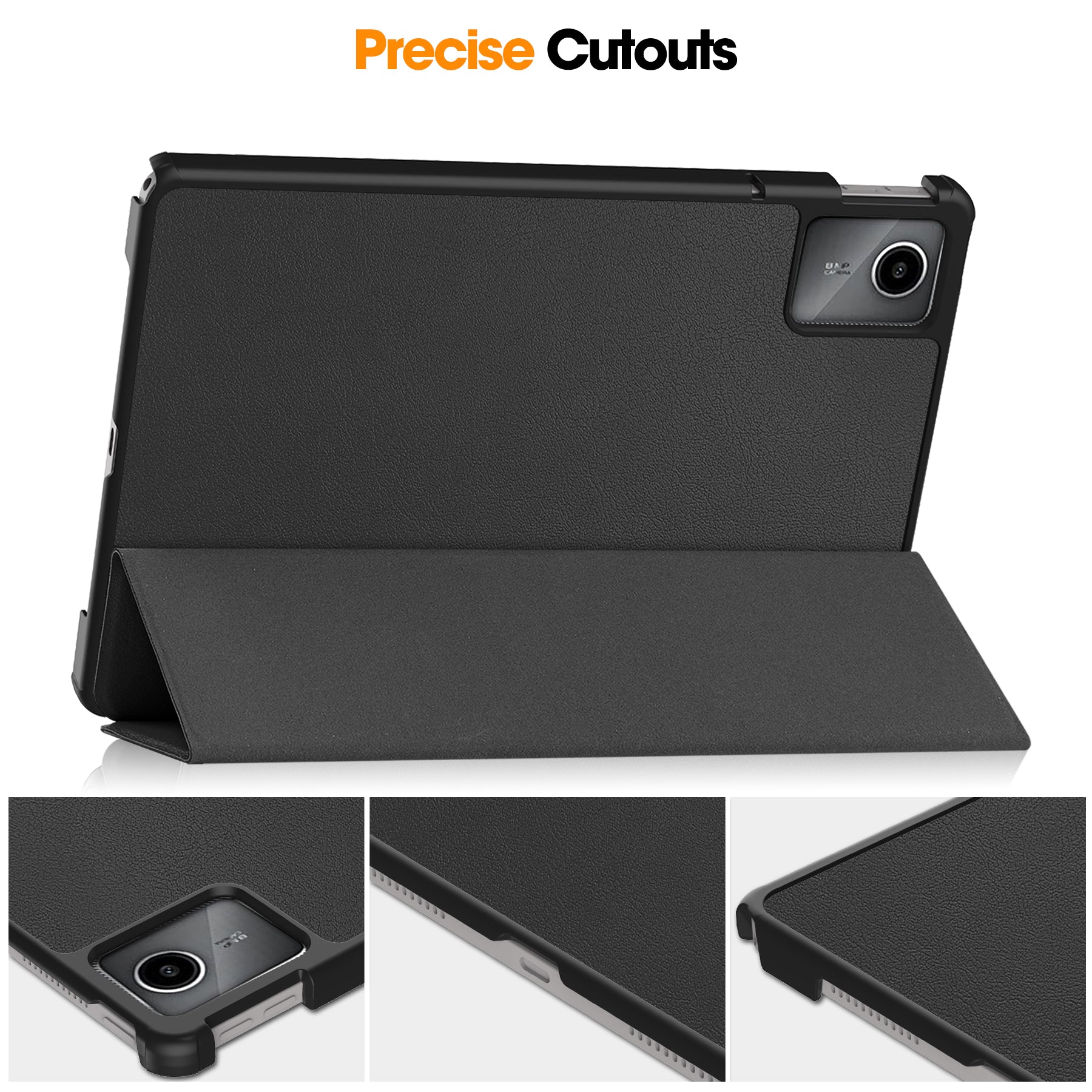 Lenovo Tab M11 TB330 Tri-Fold PU Case [Black]