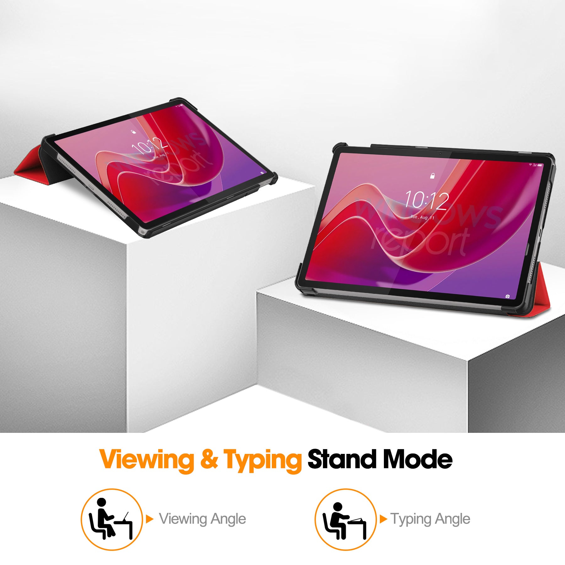 Lenovo Tab M11 TB330 Tri-Fold PU Case [Red]