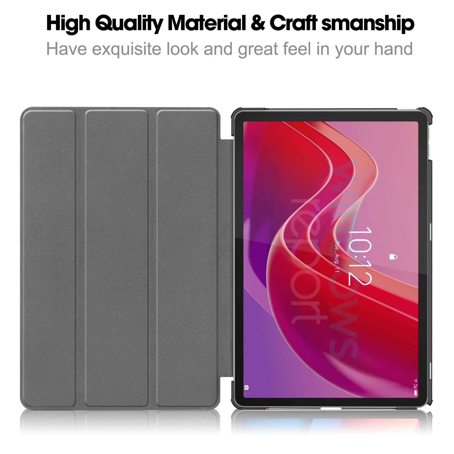 Lenovo Tab M11 TB330 Tri-Fold PU Case [Black]