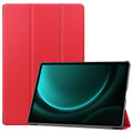 Samsung Galaxy Tab S10 Plus Tri Fold PU Leather Case [Red] - Red