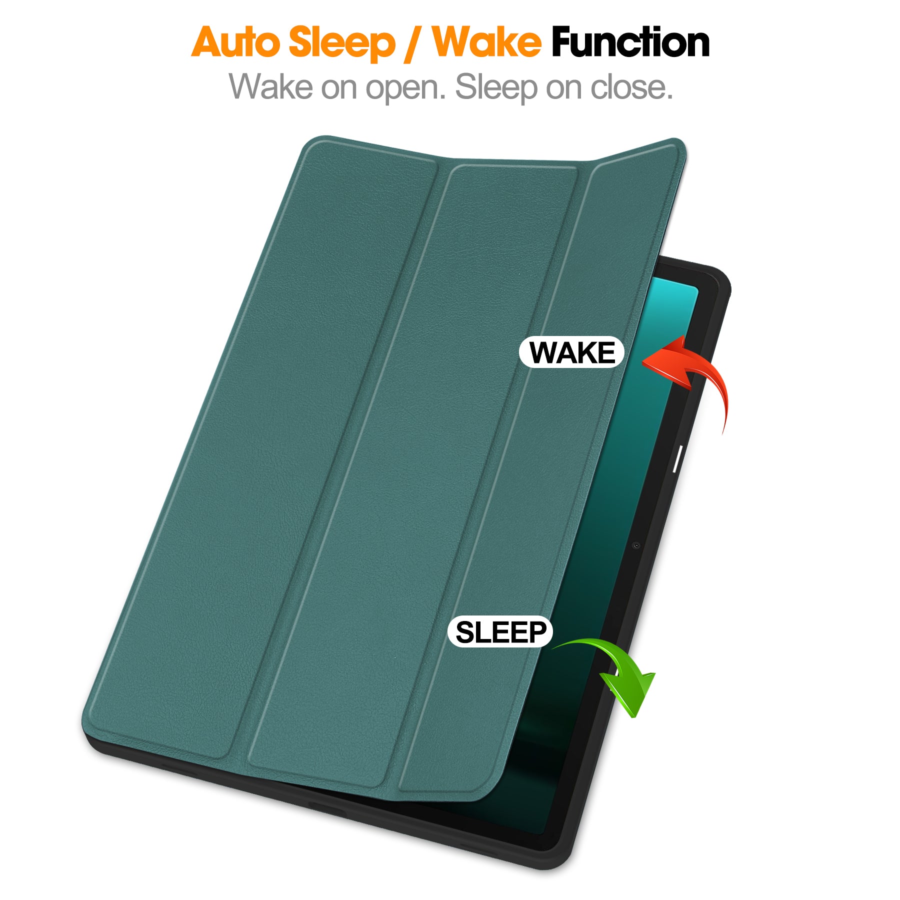 Samsung Galaxy Tab S10 Plus PU Leather Case with Pen Holder [Teal]