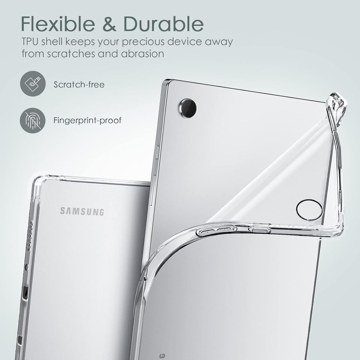 Samsung Galaxy Tab A11 A9 Clear Soft Gel Case Slim Design