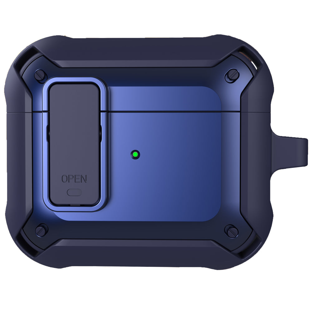 Apple AirPods 3 Rugged Armor Lock Case with Carabiner - Navy