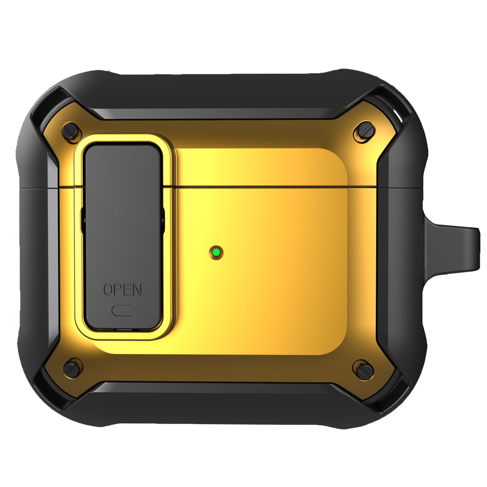 Apple AirPods 3 Rugged Armor Lock Case with Carabiner - Yellow