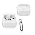 Apple AirPods 3 Carbon Firbre Case with Carabiner - Frosted Clear - Frosted Clear