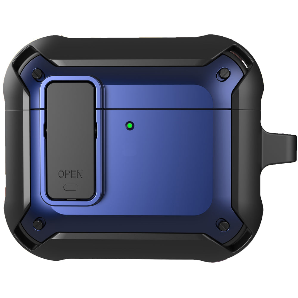 Apple AirPods 4 Rugged Armor Lock Case with Carabiner - Navy