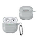 Apple AirPods 4 Carbon Firbre Case with Carabiner - Grey - Grey