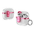 Apple AirPods 4 Clear Lock TPU Protective Case with Metal Key Ring - Metallic Pink - Metallic Pink