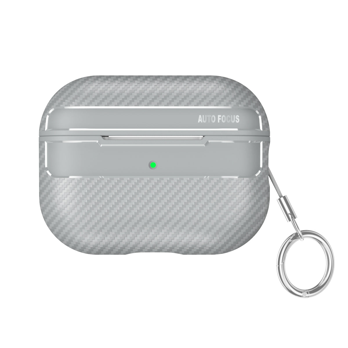 Apple AirPods Pro 2 Carbon Firbre Case with Carabiner - Grey