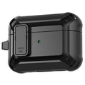 Apple AirPods Pro 3 Rugged Armor Lock Case with Carabiner - Black - Black