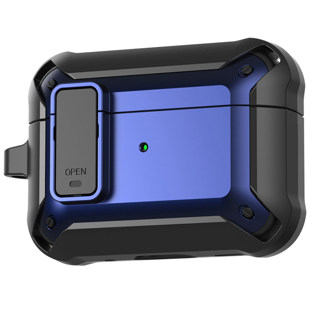 Apple AirPods Pro 3 Rugged Armor Lock Case with Carabiner - Navy