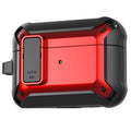 Apple AirPods Pro 3 Rugged Armor Lock Case with Carabiner - Red - Red