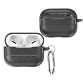 Apple AirPods Pro 3 Carbon Firbre Case with Carabiner - Black - Black