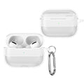 Apple AirPods Pro 3 Carbon Firbre Case with Carabiner - Frosted Clear - Frosted Clear