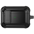 Apple AirPods Pro (1st Gen) Rugged Armor Lock Case with Carabiner - Black - Black