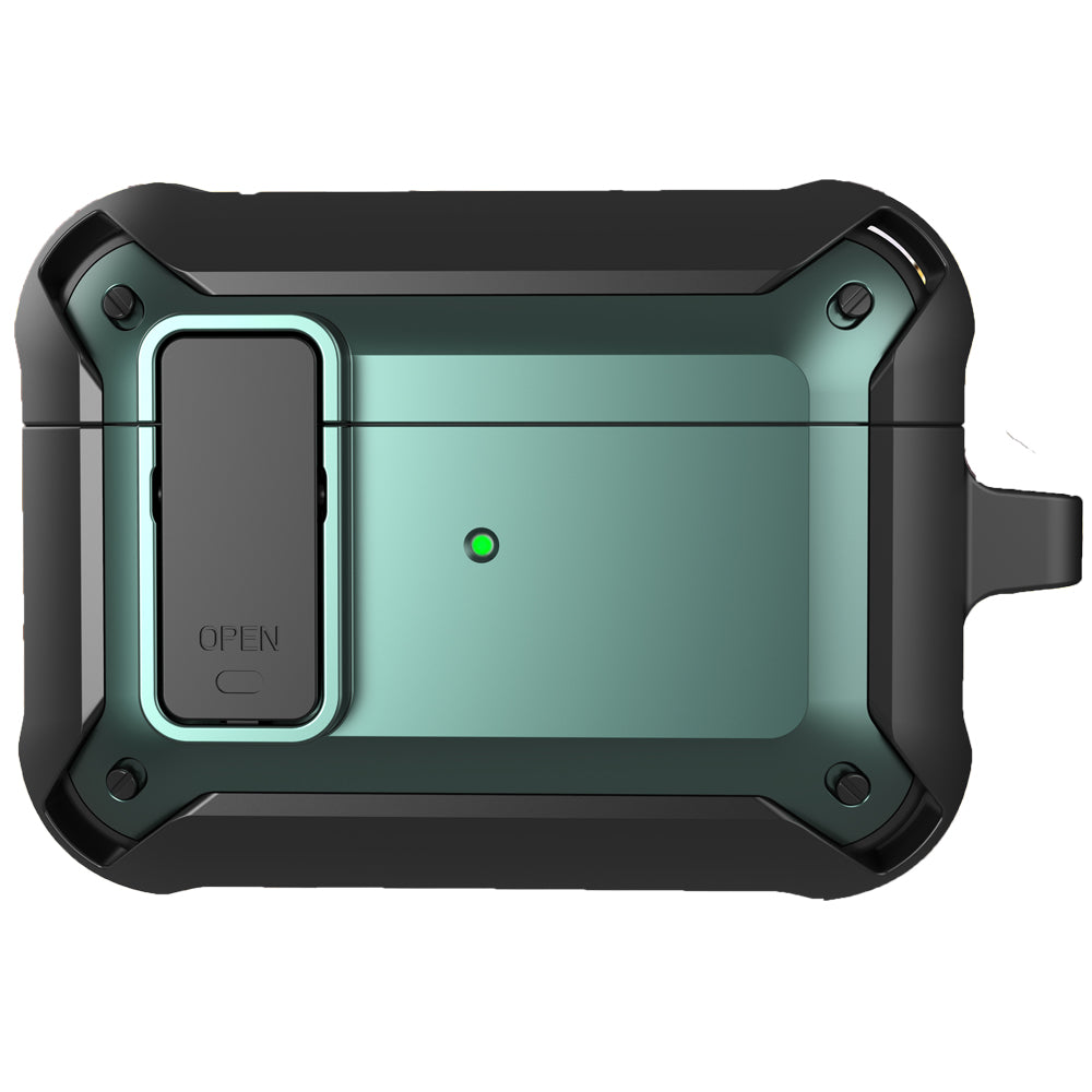 Apple AirPods Pro (1st Gen) Rugged Armor Lock Case with Carabiner - Teal