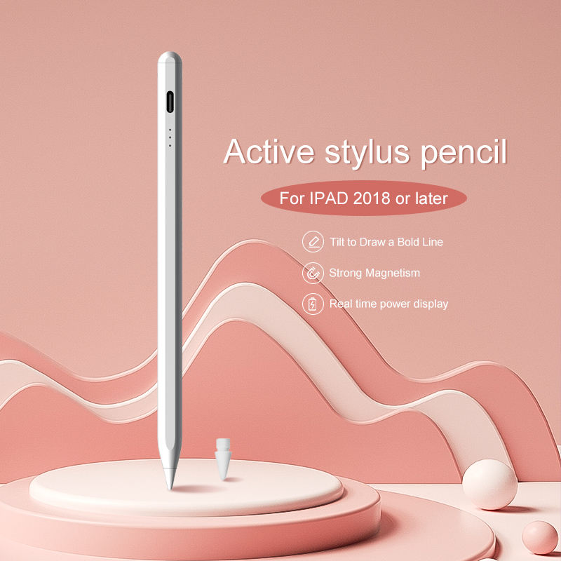 Premium Magnetic Stylus Pen for iPad with Palm Rejection, Tilt Sensitivity