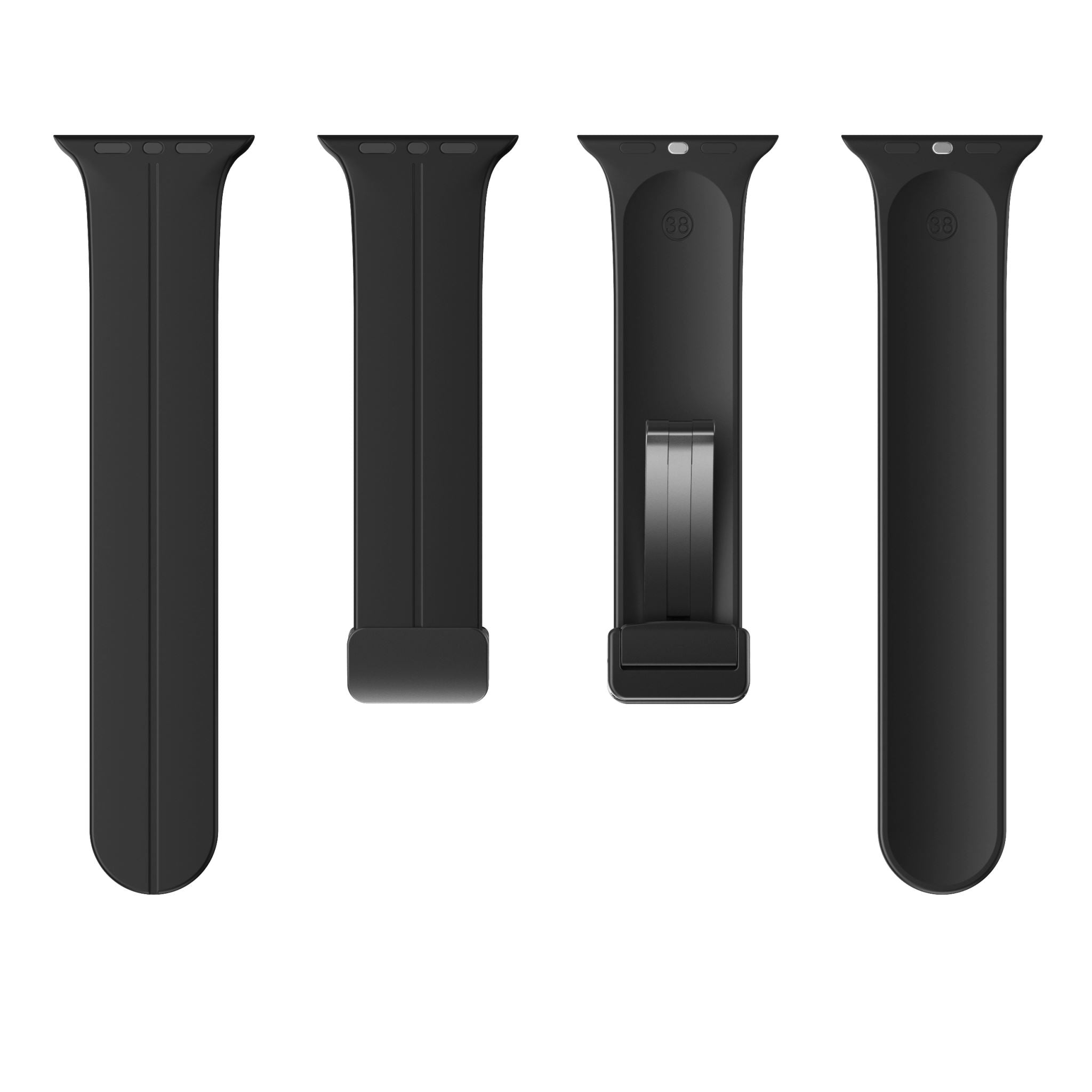 Magnetic Silicone Band for Apple Watch 38mm/40mm/41mm/42mm [Black]