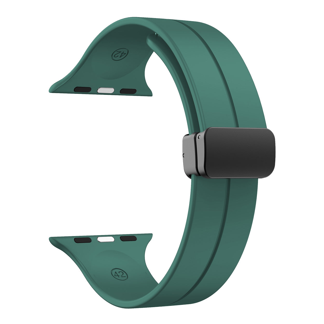 Magnetic Silicone Band for Apple Watch 38mm/40mm/41mm/42mm [Pine Green]