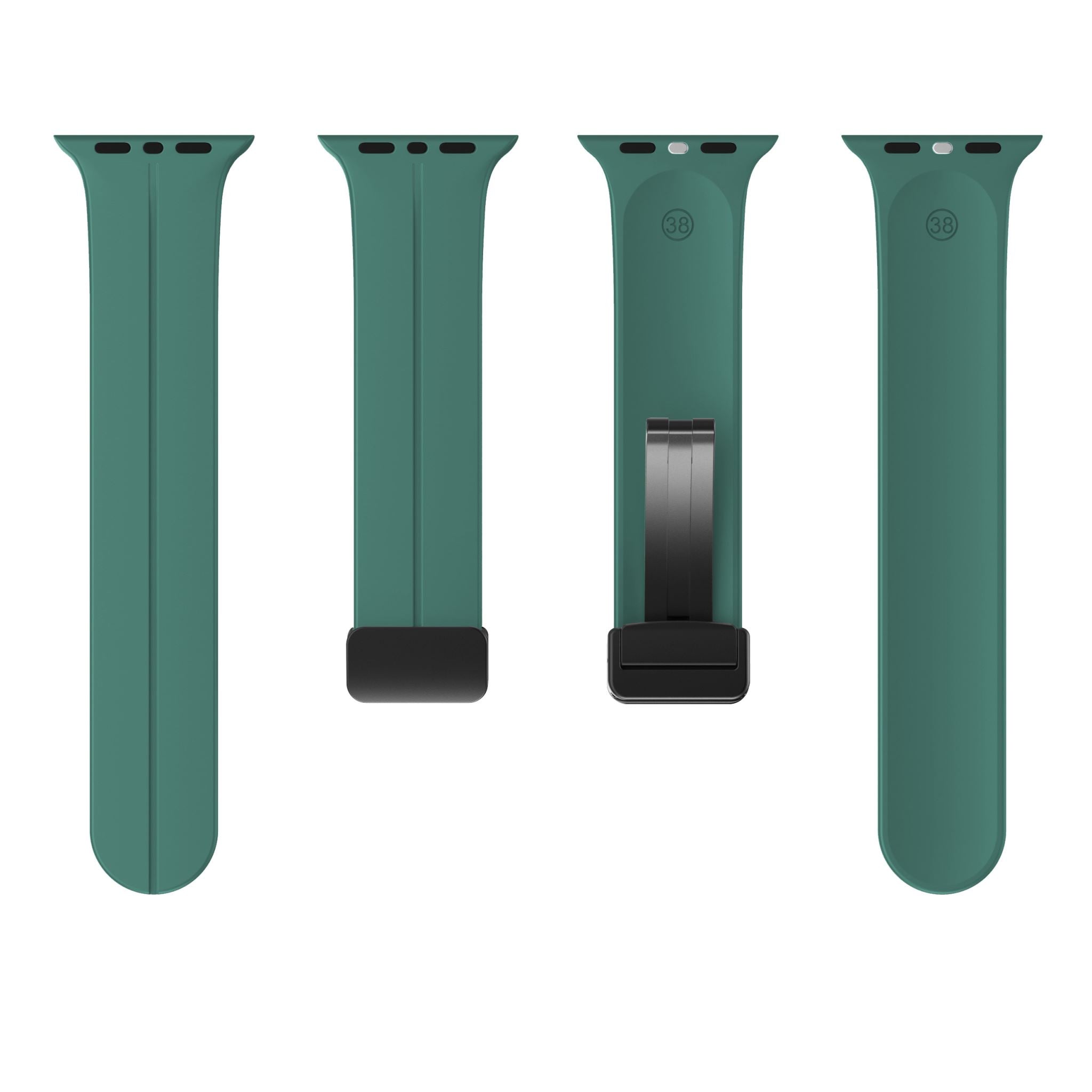 Magnetic Silicone Band for Apple Watch 38mm/40mm/41mm/42mm [Pine Green]
