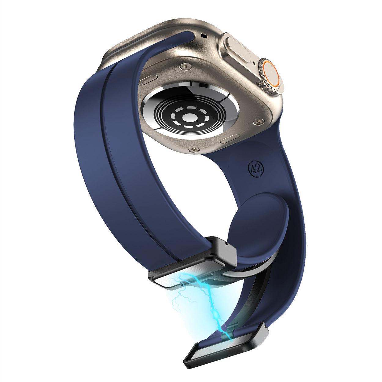 Magnetic Silicone Band for Apple Watch 38mm/40mm/41mm/42mm [Midnight Blue]