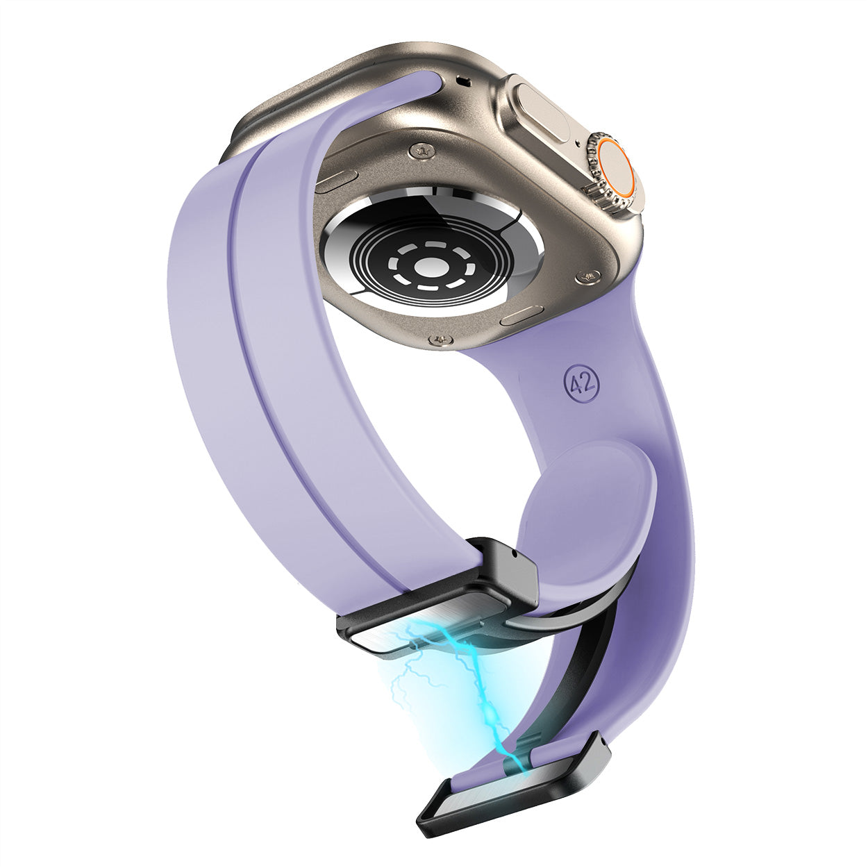 Magnetic Silicone Band for Apple Watch 38mm/40mm/41mm/42mm [Lavender Purple]