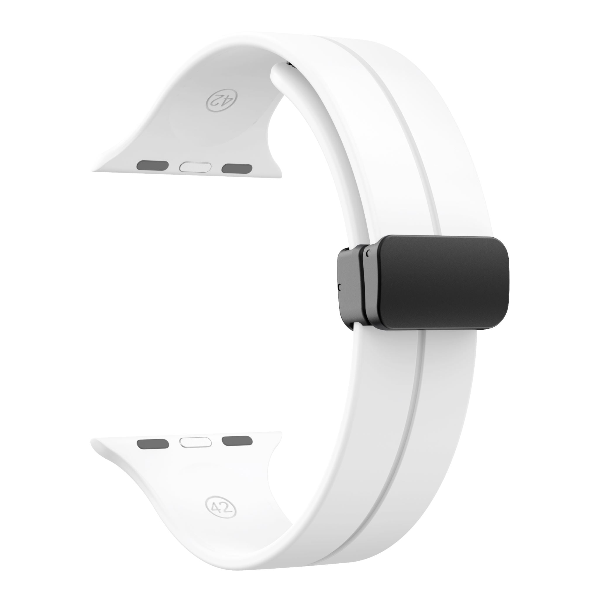 Magnetic Silicone Band for Apple Watch 38mm/40mm/41mm/42mm [White]