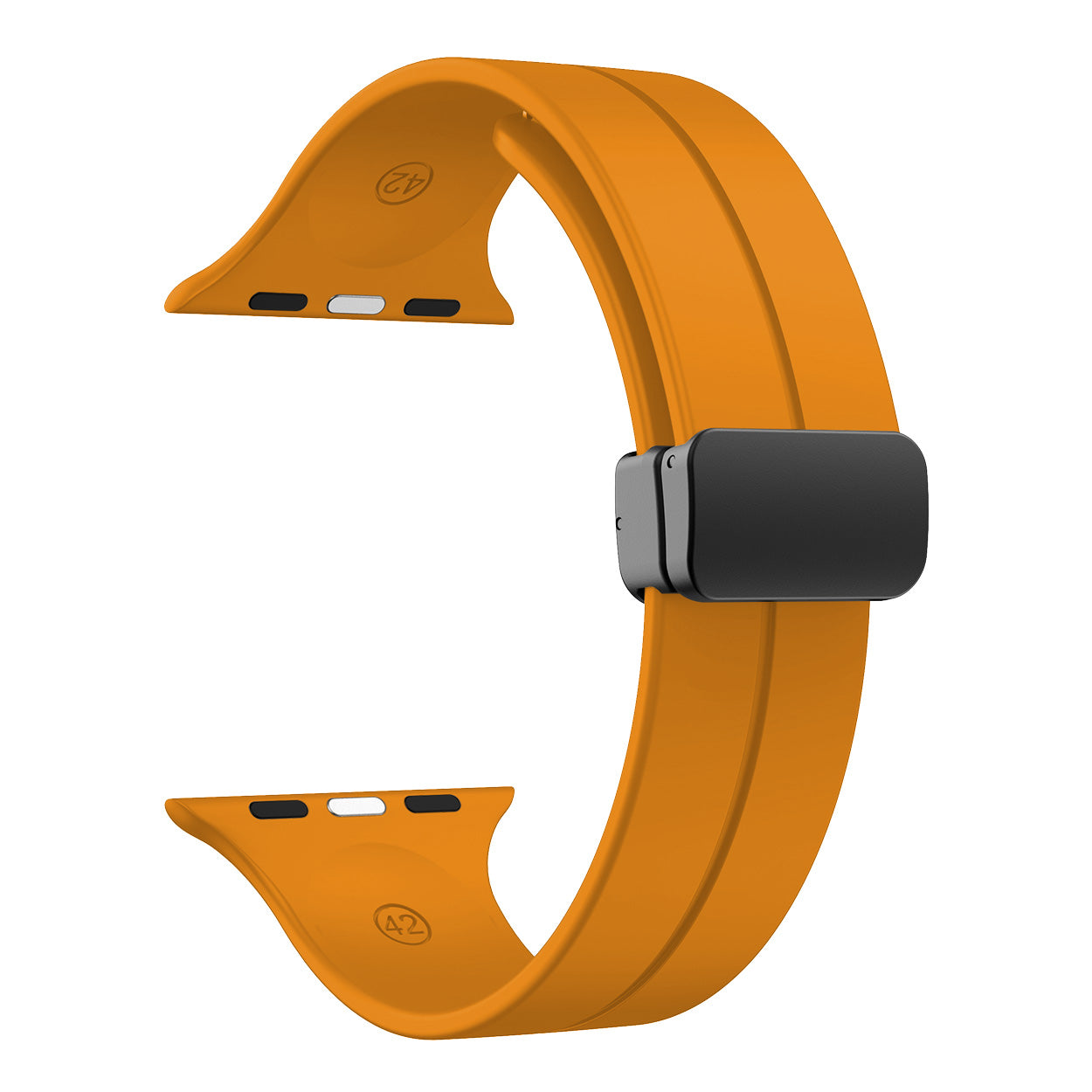 Magnetic Silicone Band for Apple Watch 38mm/40mm/41mm/42mm [Sunset Orange]