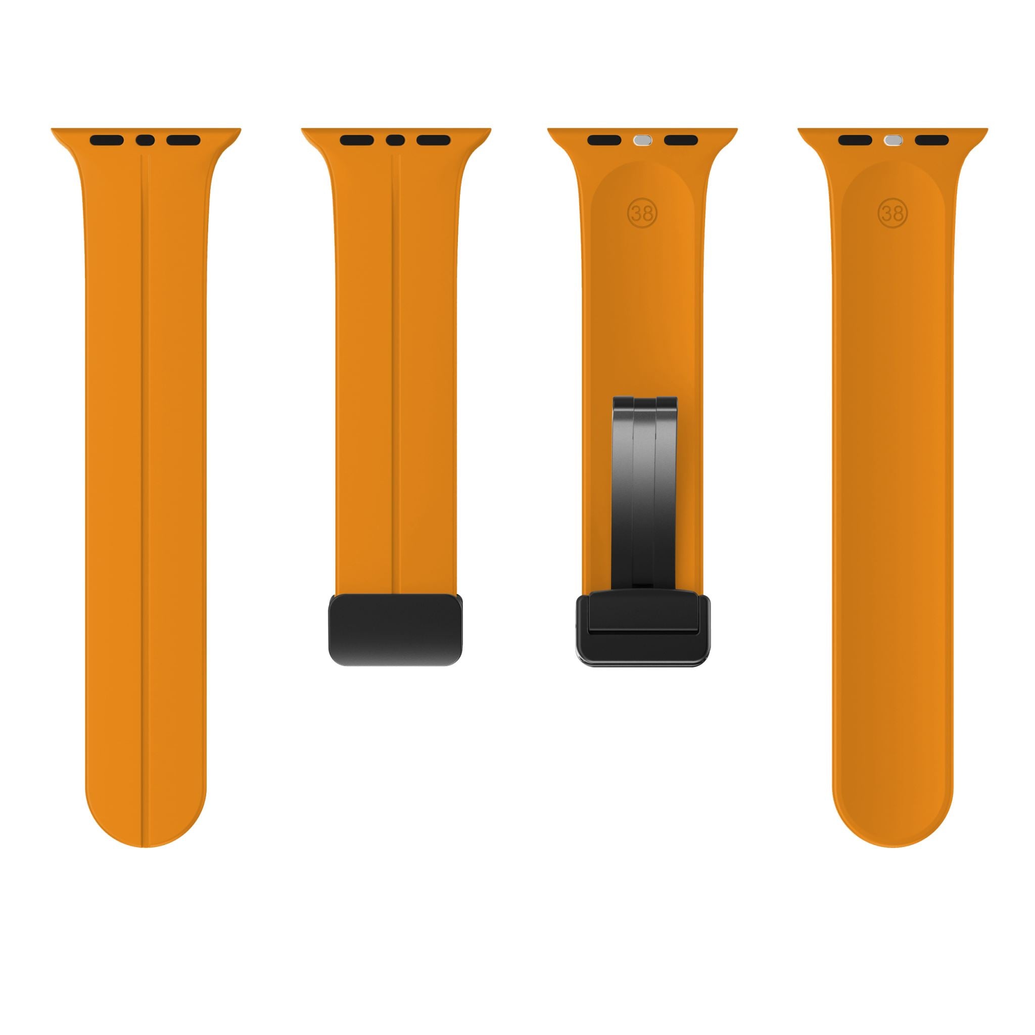 Magnetic Silicone Band for Apple Watch 38mm/40mm/41mm/42mm [Sunset Orange]
