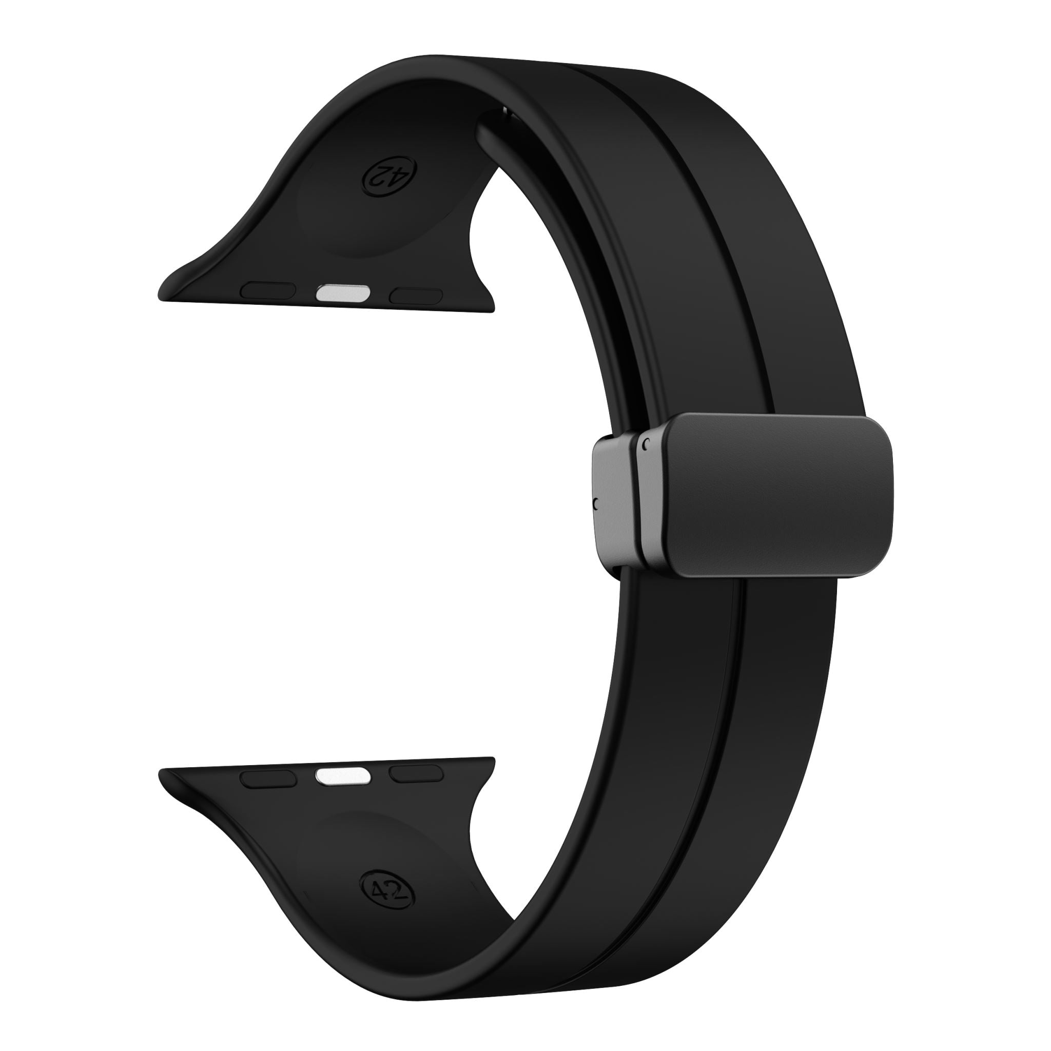 Magnetic Silicone Band for Apple Watch 44mm/45mm/46mm/49mm [Black]