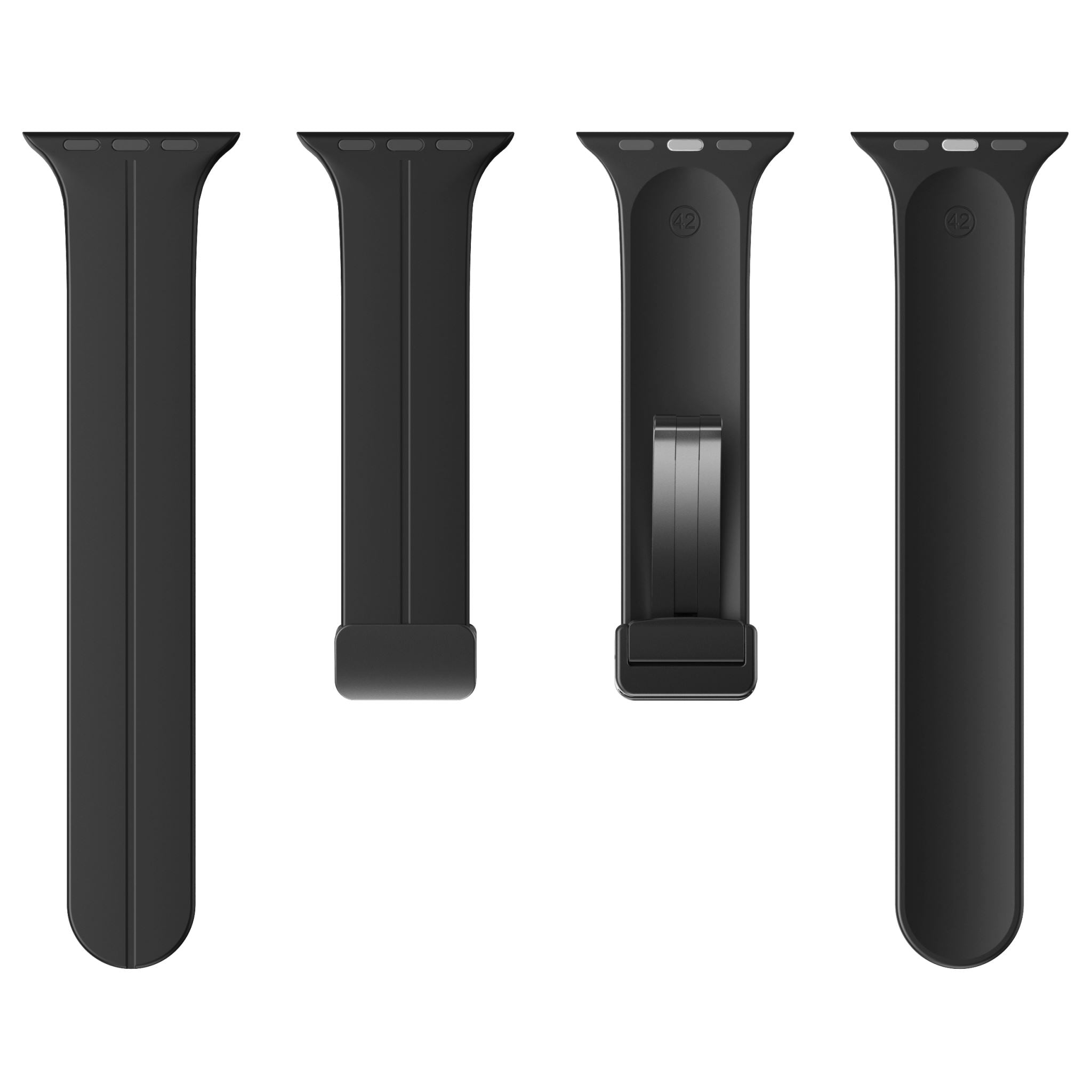 Magnetic Silicone Band for Apple Watch 44mm/45mm/46mm/49mm [Black]