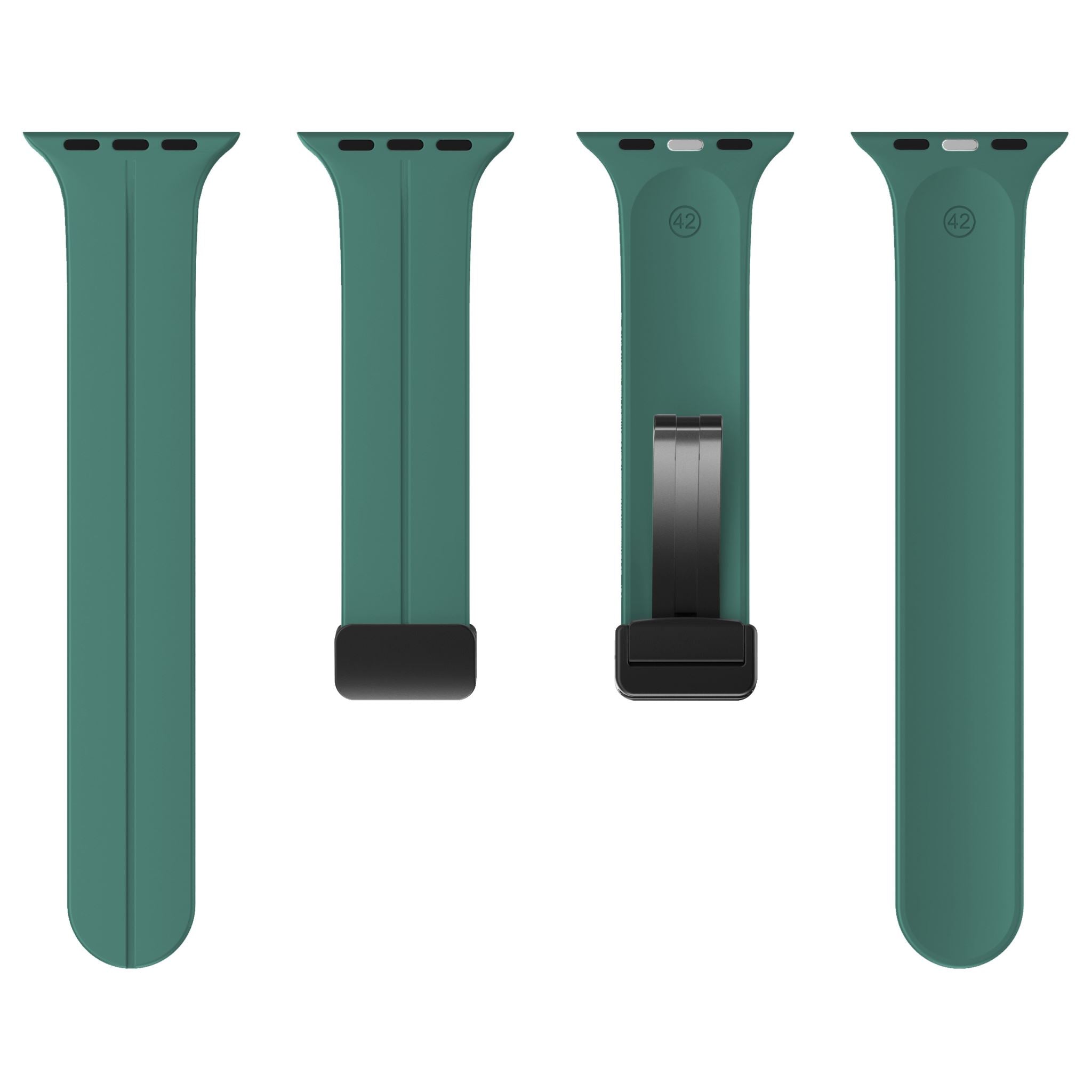 Magnetic Silicone Band for Apple Watch 44mm/45mm/46mm/49mm [Pine Green]