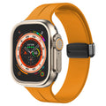 Magnetic Silicone Band for Apple Watch 44mm/45mm/46mm/49mm [Sunset Orange] - Sunset Orange