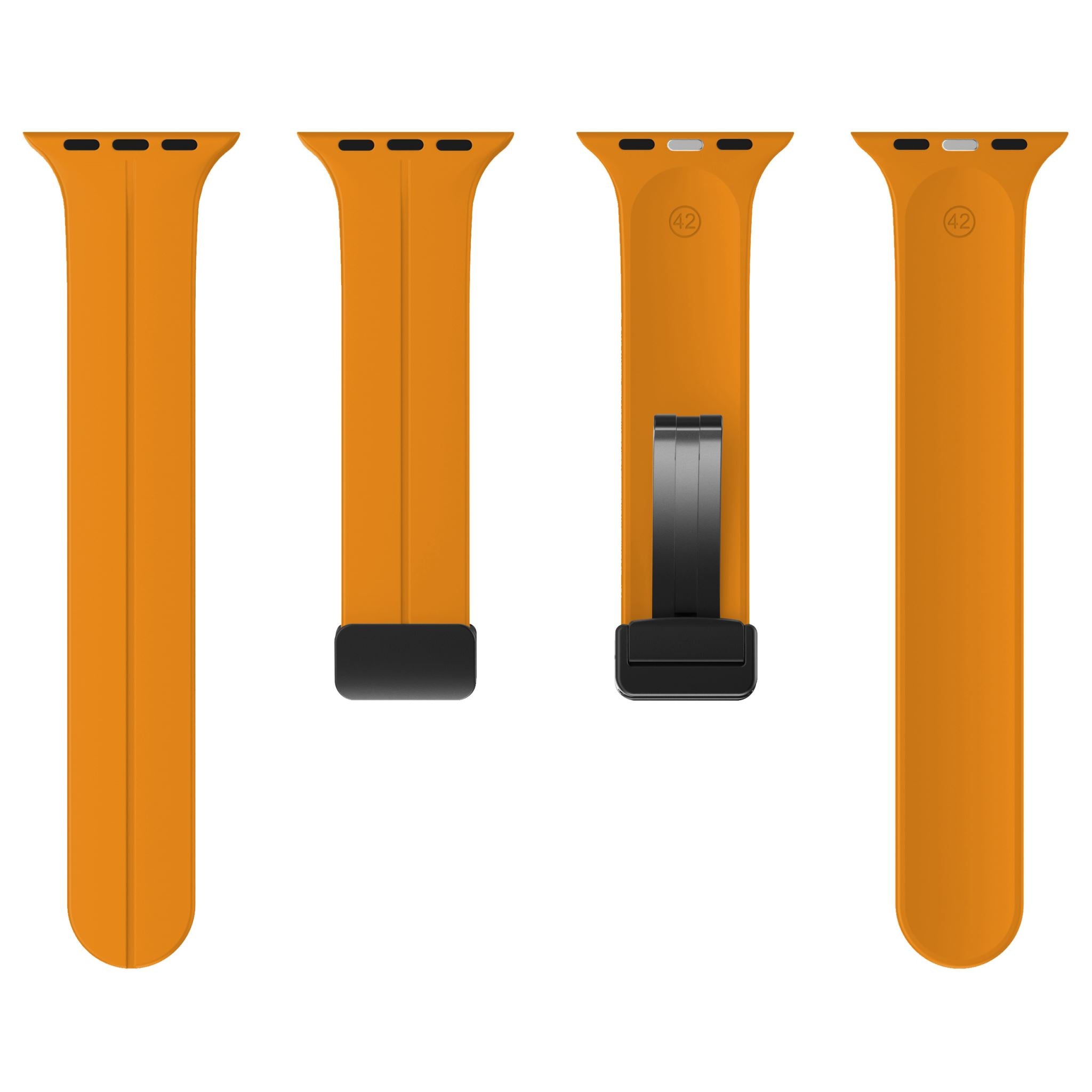Magnetic Silicone Band for Apple Watch 44mm/45mm/46mm/49mm [Sunset Orange]