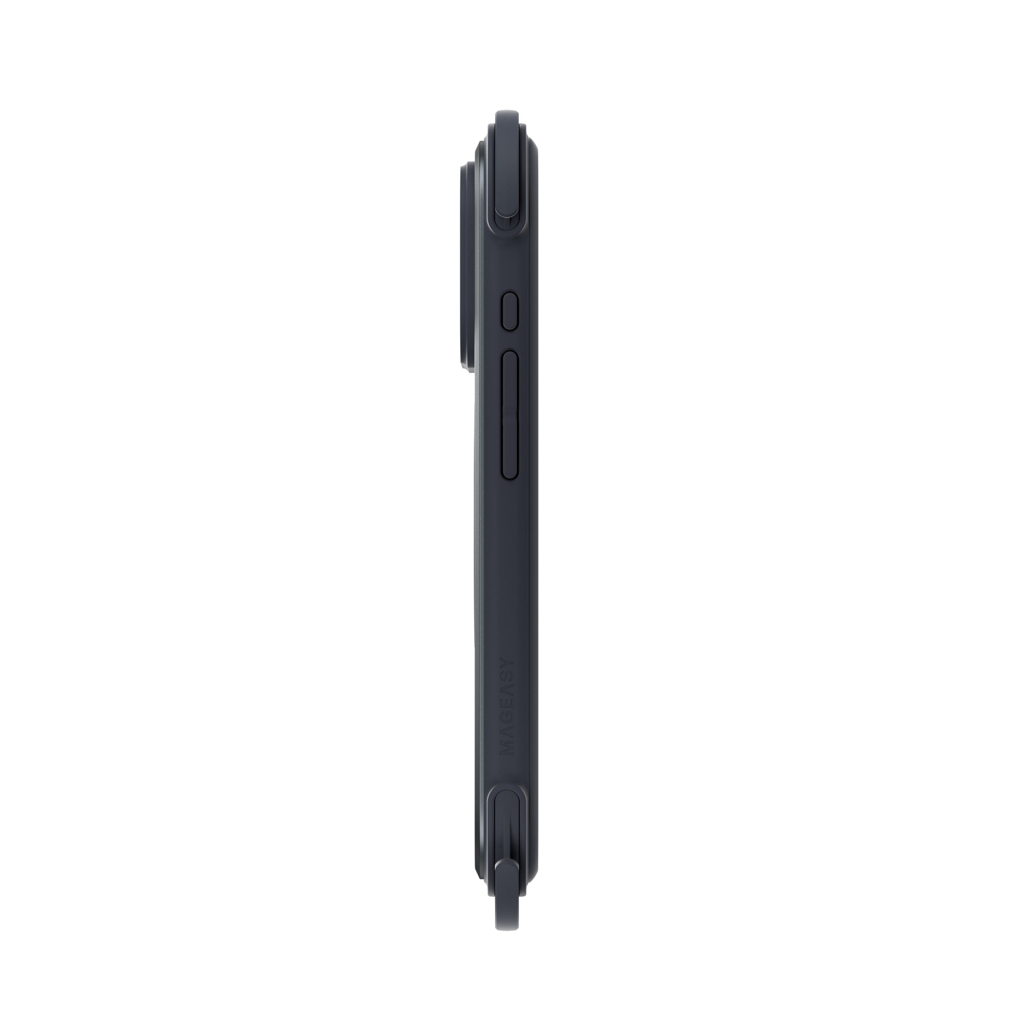 MAGEASY Odyssey Ultra M 360 Stand with Lanyard MagSafe Rugged Case - iPhone 17 Pro - Midnight/Black