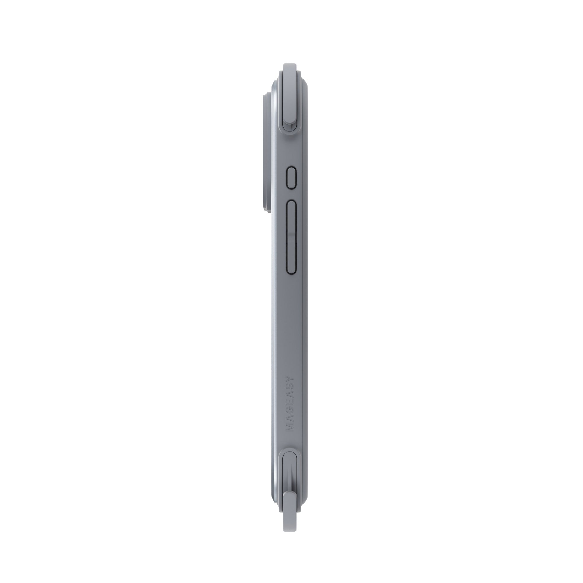 MAGEASY Odyssey Ultra M 360 Stand with Lanyard MagSafe Rugged Case - iPhone 17 Pro - Mist/Gray