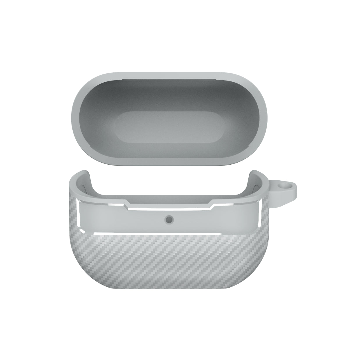 Samsung Galaxy Buds3 / Buds3Pro Carbon Firbre Case with Carabiner - Grey