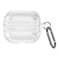 Samsung Galaxy Buds3 / Buds3Pro Carbon Firbre Case with Carabiner - Frosted Clear - Frosted Clear