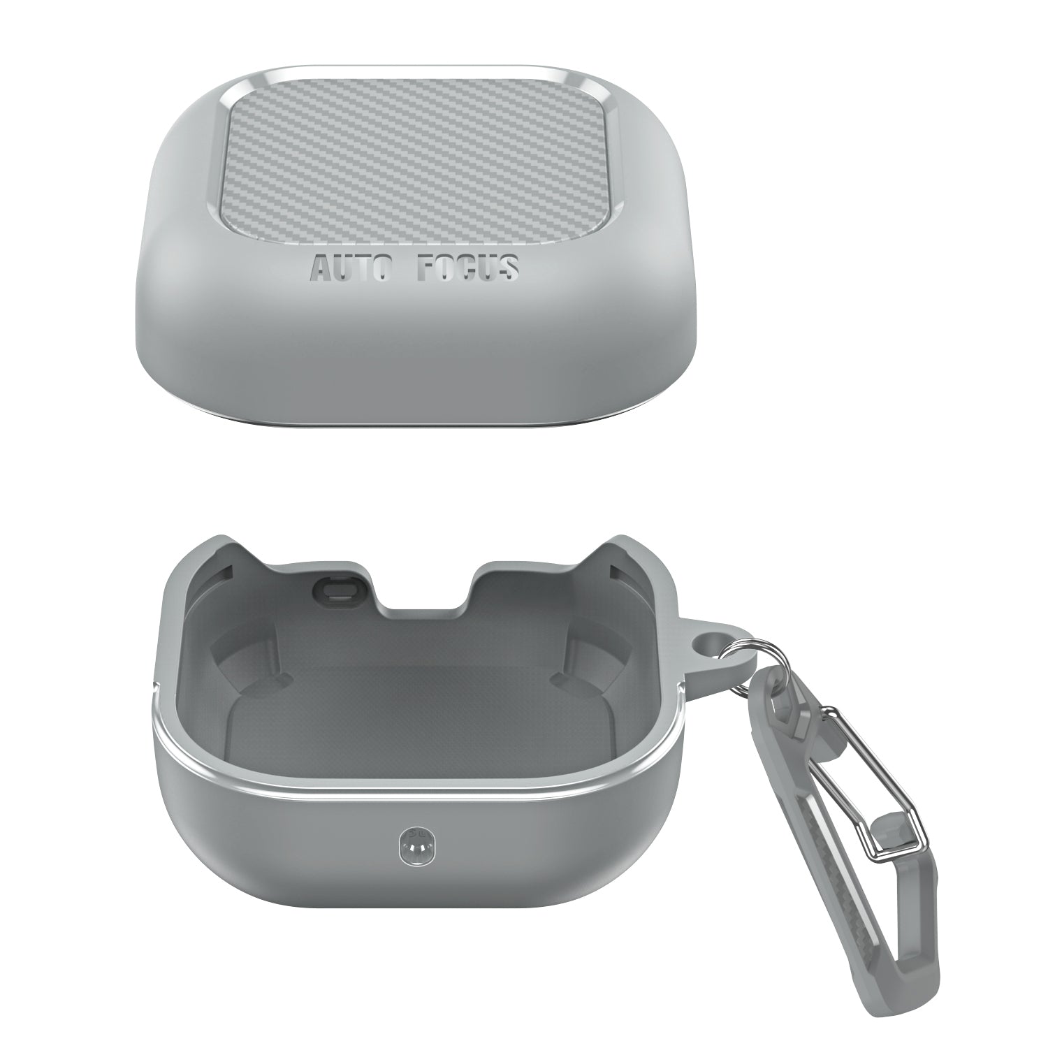 Samsung Galaxy Buds4 / Buds4Pro Carbon Firbre Case with Carabiner - Grey