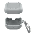Samsung Galaxy Buds4 / Buds4Pro Carbon Firbre Case with Carabiner - Grey - Grey