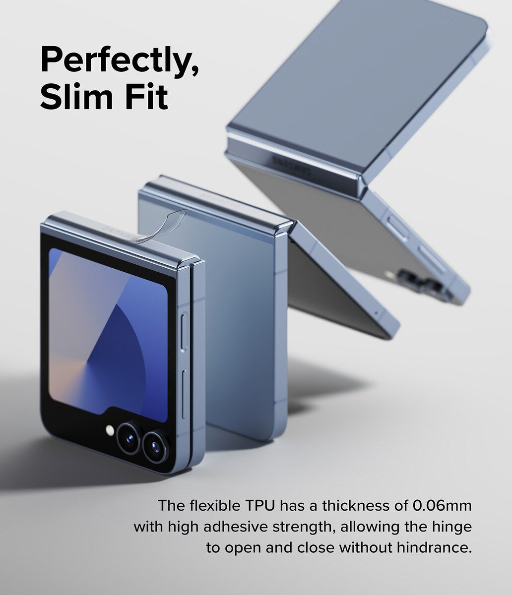 Samsung Galaxy Z Flip 6 / Flip 7 FE Hinge Protector (2-Pack) – Clear Flexible Film