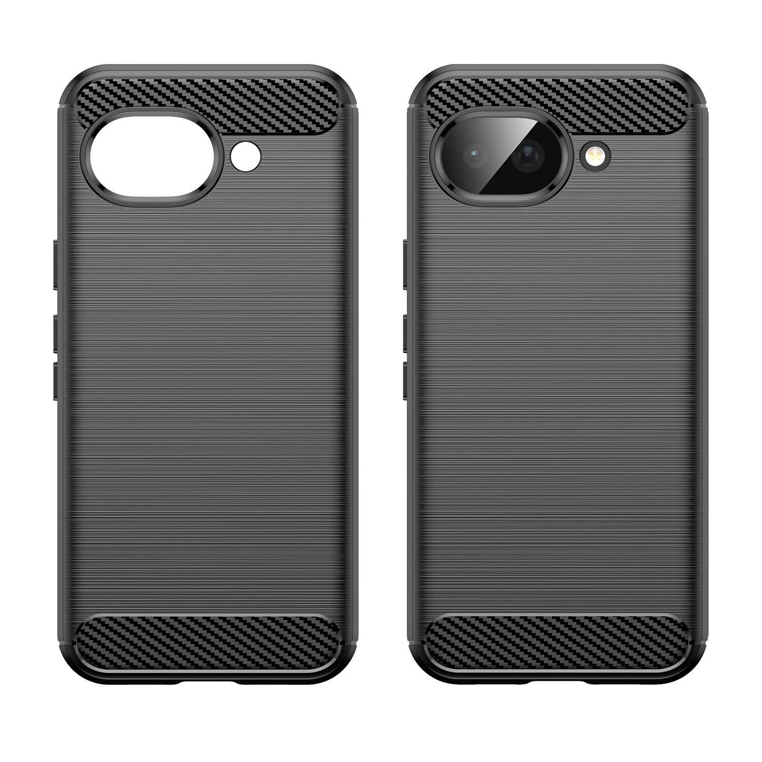 Google Pixel 10a Carbon Fibre TPU Case Slim Shockproof Cover Black