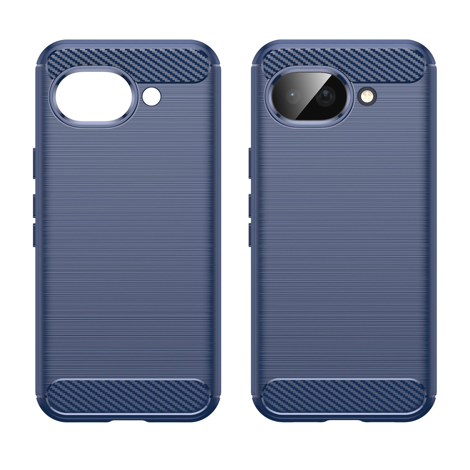 Google Pixel 10a Carbon Fibre TPU Case Slim Shockproof Cover Navy
